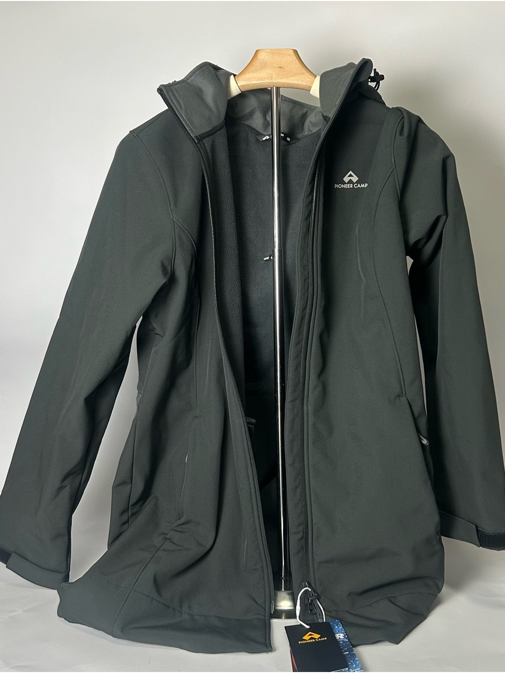 PIONEER Camp Black Jacket with Yellow Logo Tag